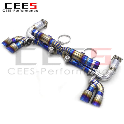 cees Catback Exhaust for Porsche 911 996 3.4L 1997-2005 Downpipe with Catalyst Titanium Exhaust Pipe Muffler Escape