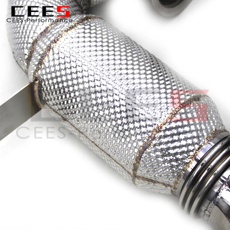 CEES Exhaust Downpipe for Mercedes-Benz E53 AMG 2019-2022 Tuning High Flow Catted Downpipe  with Catalyst  Exhaust System