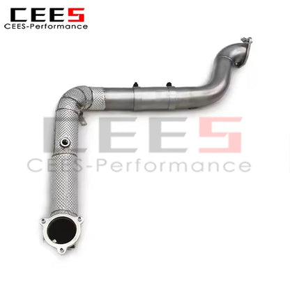 cees Sport Exhaust Downpipe for Mercedes-Benz A35 AMG W177 2.0T 2020-2023 SS304 Stainless Steel Exhaust Pipe Free Flow Downpipe