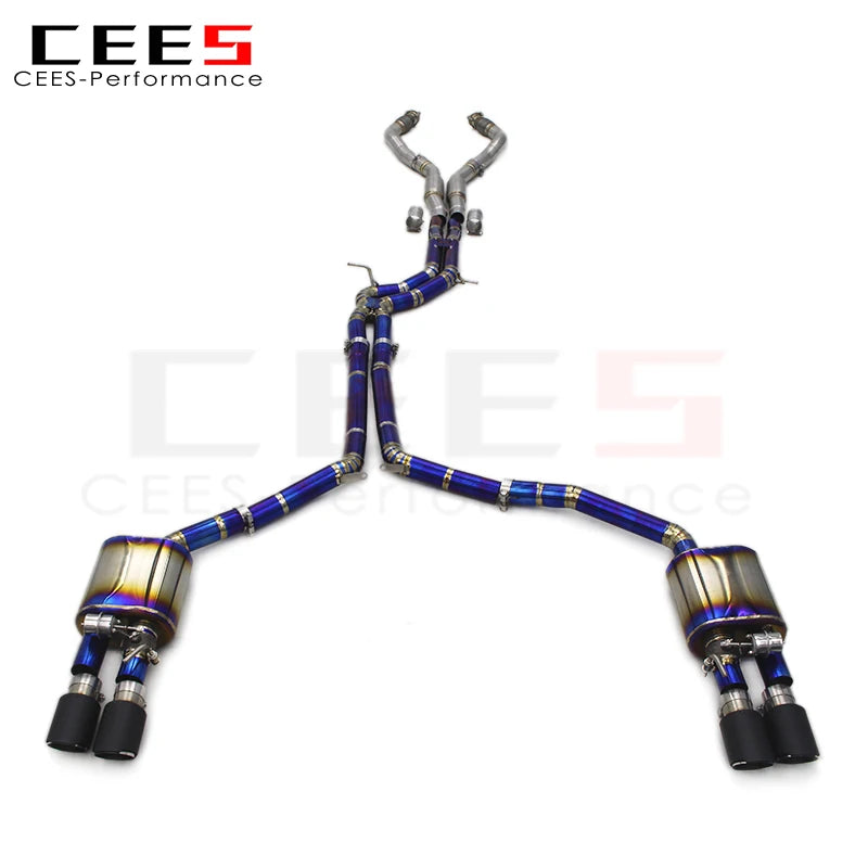 CEES Performance Valved Catback Exhaust System for Audi S6 S7 C7 4.0T 2013-2018 Racing Car Titanium Exhaust Pipe Muffler