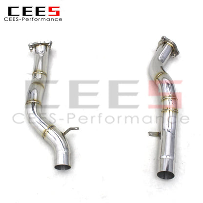 CEES mid pipe Downpipe For PORSCHE Cayenne 958 4.8 2010-2016 upgrade High quality exhaust pipes