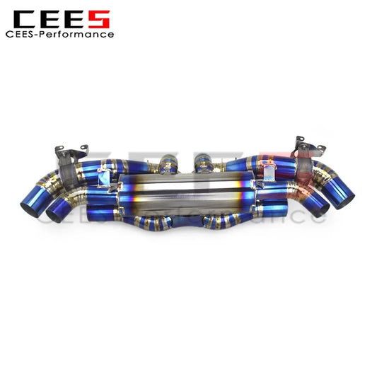 cees Performance Titanium Axle Back Exhaust System for Porsche 911 992 3.0T 2019-2024 Racing Muffler Valve Catback Exhaust