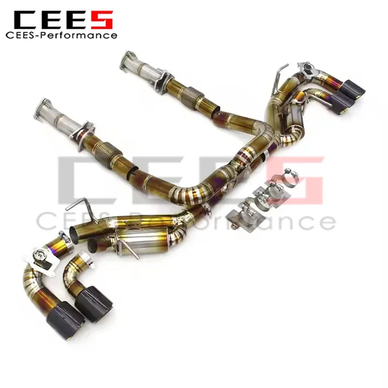 cees Valve Titanium 3inch Pipe Exhaust Catback Downpipe for Chevrolet CORVETTE C8 2019-2023 Escape Exhaust System Assembly