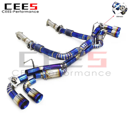 cees Full Exhaust System For Chevrolet CORVETTE C8 2019-2023 3inch Pipe Straight Downpipe Valvetronic Muffler Catback Race Sport