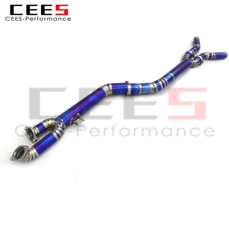 CEES Titanium Mid pipe For BMW M3/M4 G80/G8X 3.0T 2020-2025 Extended Brace Middle Pipe Exhaust System Exhaust Pipe