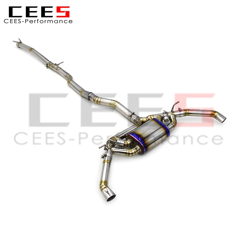 CEES Catback Exhaust For Mercedes-Benz CLA45 AMG 2.0T 2014-2019 Titanium alloy Car high Performance valvetronic Exhaust mufflers