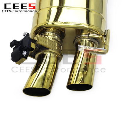 CEES Catback Exhaust Pipe System for Bentley Continental GT V12 6.0T 2017-2024 Plating Gold Stainless Steel Exhaust Pipe Muffler