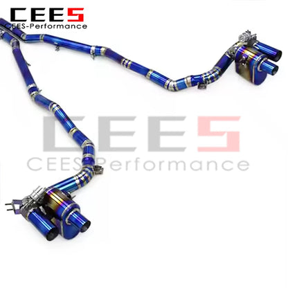 cees Performance Titanium Full Exhaust System for Ferrari GTC4 Lusso T 2016- Sport Valvetronic Catback Exhaust Muffler