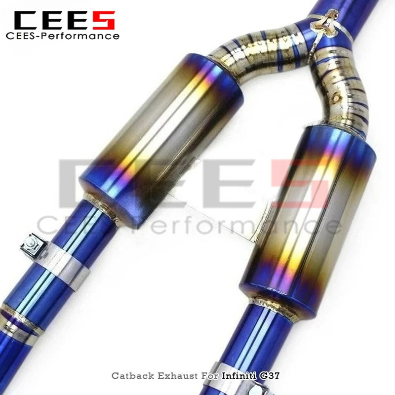 cees Catback Muffler for Infiniti G37 3.7L 2010-2021 Performance Titanium Valvetronic Exhaust System with Valve Controller