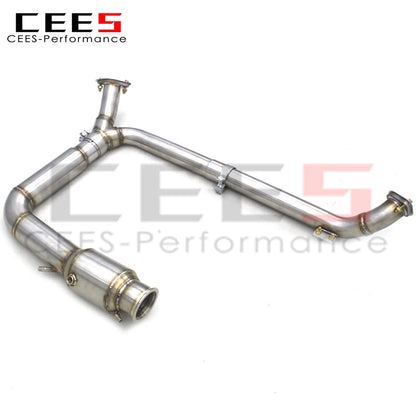 CEES Exhaust Downpipe For PORSCHE 718 Boxster/Cayman 2.0T 2016+ Downpipe with catalyst 304 Stainless Steel Exhaust Pipes