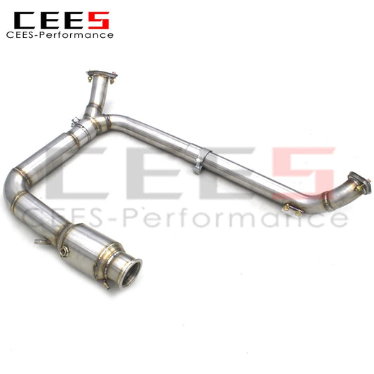 CEES Downpipe Exhaust Assembly for PORSCHE 718 Boxster/Cayman GTS 2.5T 2016-2023 Performance Stainless Steel Exhaust Pipe System