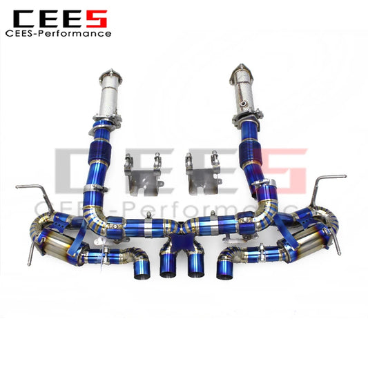 cees Catback Exhaust Pipe for Chevrolet CORVETTE C8 Z06 2019-2023 Performance Titanium Exhaust Car Muffler Valve SUS304 Downpipe