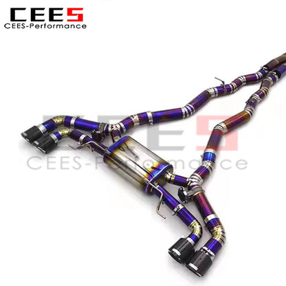 cees Titanium Valve Exhaust Catback System for BMW X7 4.4TT 2020-2023 Performance Car Racing Exhaust Pipe Muffler Assembly