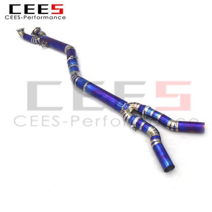 CEES Titanium Mid pipe For BMW M3/M4 G80/G8X 3.0T 2020-2025 Extended Brace Middle Pipe Exhaust System Exhaust Pipe