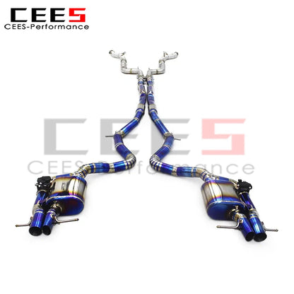 cees Catback Exhaust system For Mercedes-Benz S500 S550 W222 4.7T 5.5T 2014-2019 Titanium valve Exhaust Without Cat Downpipe