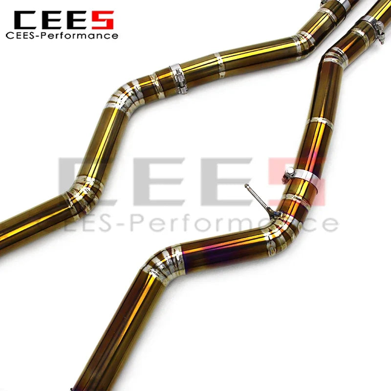 CEES Catback Exhaust Pipes Valve System Muffler with MP Tips for BMW M340/M340i G20.0T 2019-2024 Performance Titanium Exhaust