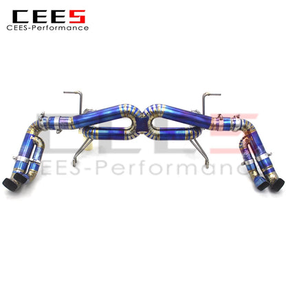 CEES Titanium alloy  Exhaust System Catback Exhaust  For Audi R8 V10 5.2 2017-2019 High Performance car exhaust muffler