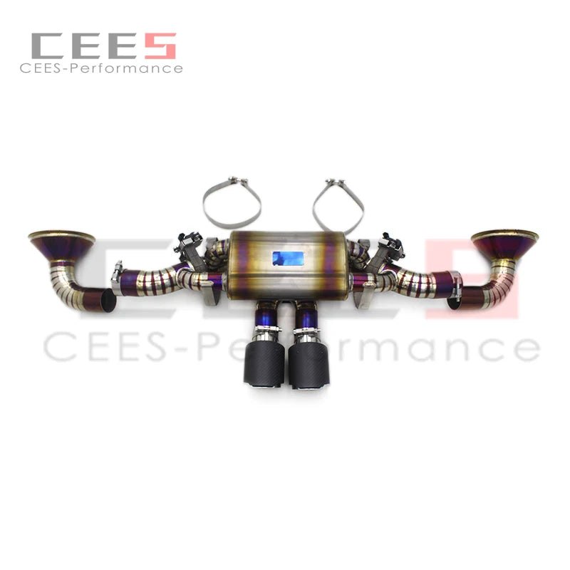 CEES high Performance Racing Titanium Catback Exhaust System For Porsche 911 992 GT3 4.0 2017-2023 with remote control Exhaust