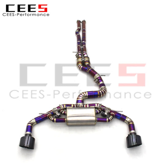 CEES Catback Exhaust System For Audi RS3/TTRS 2.5T 2017-2023 Titanium High Performance Valvetronic Exhaust Pipe