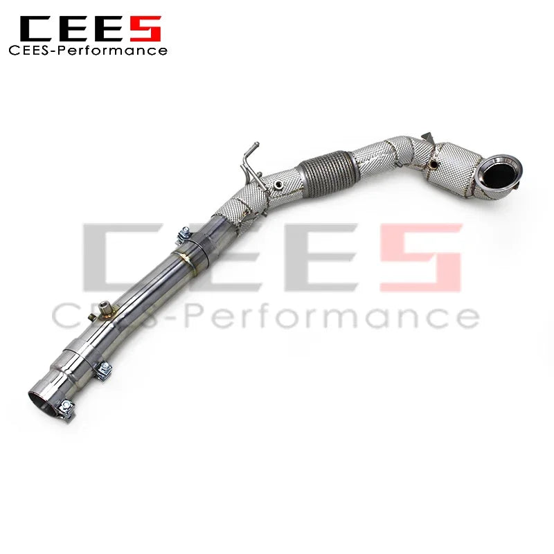 cees Downpipe Exhaust for VW GOLF8 MK8 GTI  2.0T 2021-2022 Stainless Steel High Flow Catted Downpipe with Catalyst Exhaust