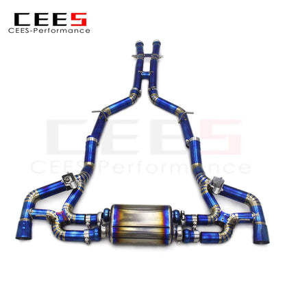 CEES Performance Titanium Exhaust Pipe Muffler Escape Catback Exhaust System For Mercedes-Benz AMG GT/GTS(C190) 4.0T2014-2023