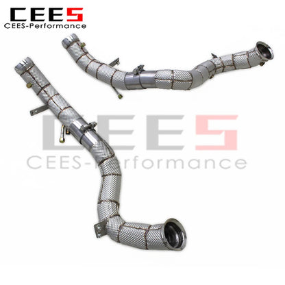cees for Mercedes-Benz E63/E63S AMG W213 4.0TT 2016-2023 Header Downpipe Exhaust System