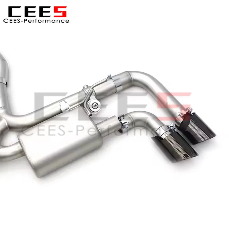 cees Valved Catback Muffler for PORSCHE Cayenne 958 V8 4.8 2010-2016 Tuning Active Sound X Pipe SUS304 Muffler Exhaust System