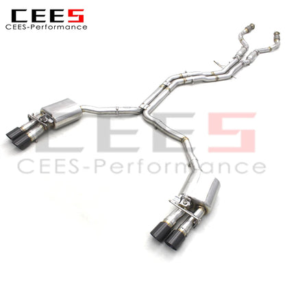 CEES High quality Catback Exhaust pipes For Audi S6/S7 C7 4.0T 2013-2018 Stainless Steel exhaust valve exhaust systems