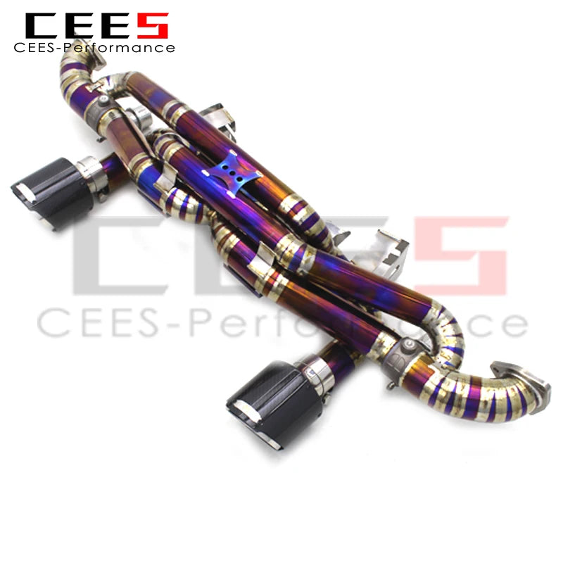 CEES Catback Exhaust System For Porsche 718 Cayman GT4 RS 4.0L 2019-2023 Titanium Exhaust Pipe Muffler Escape