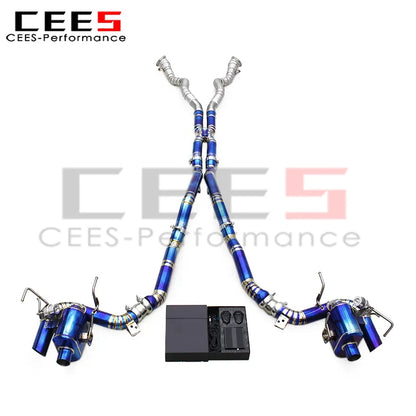 cees Catback Exhaust Downpipe Escape for Ferrari 812 Superfast 6.5L V12 2017-2023 Titanium Exhaust System Free Flow Pipe Muffler