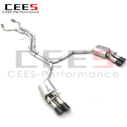 CEES High quality Catback Exhaust pipes For Audi S6/S7 C7 4.0T 2013-2018 Stainless Steel exhaust valve exhaust systems