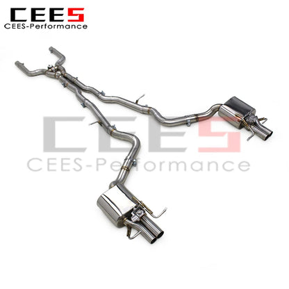 CEES  Catback Exhaust for Mercedes-Benz E63/E63S AMG W213 4.0T 2016-2023 Escape Exhaust Pipe SUS304 Valve Muffler System