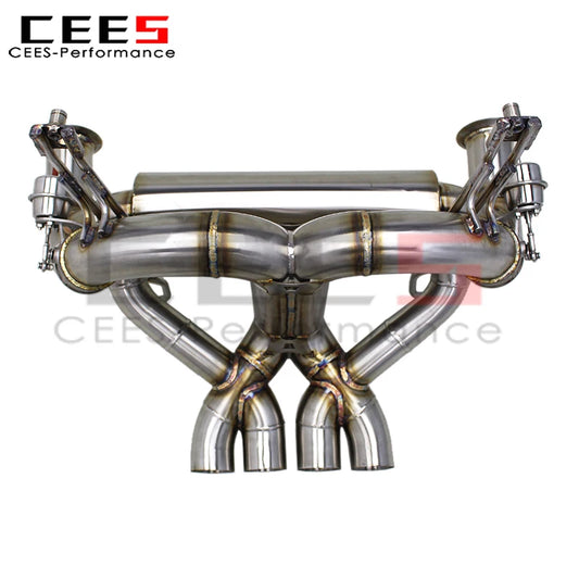 CEES Exhaust Pipes for Lamborghini Aventador LP700 6.5L 2011-2016 Racing Escape Stainless Steel Exhaust Pipe Muffler System