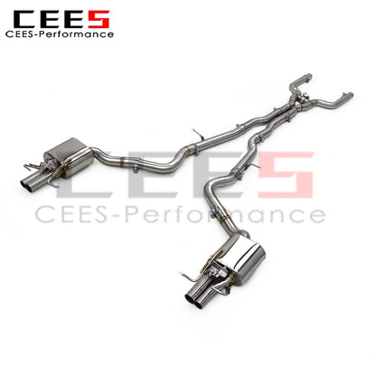 CEES  Catback Exhaust for Mercedes-Benz E63/E63S AMG W213 4.0T 2016-2023 Escape Exhaust Pipe SUS304 Valve Muffler System