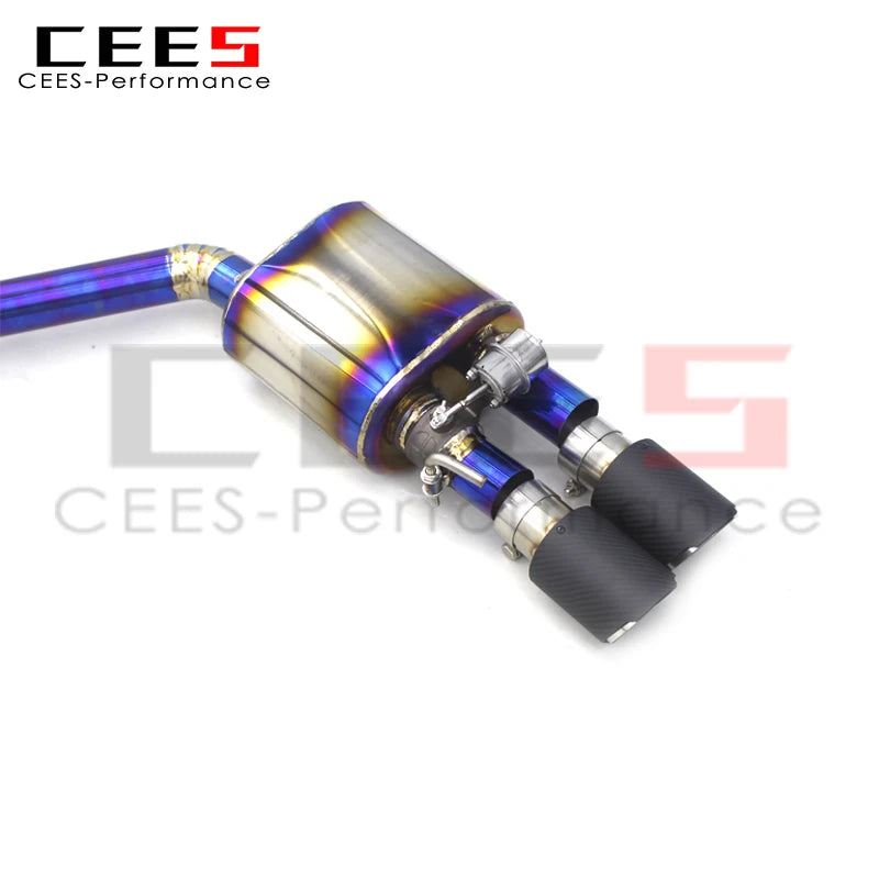 CEES Performance Valved Catback Exhaust System for Audi S6 S7 C7 4.0T 2013-2018 Racing Car Titanium Exhaust Pipe Muffler