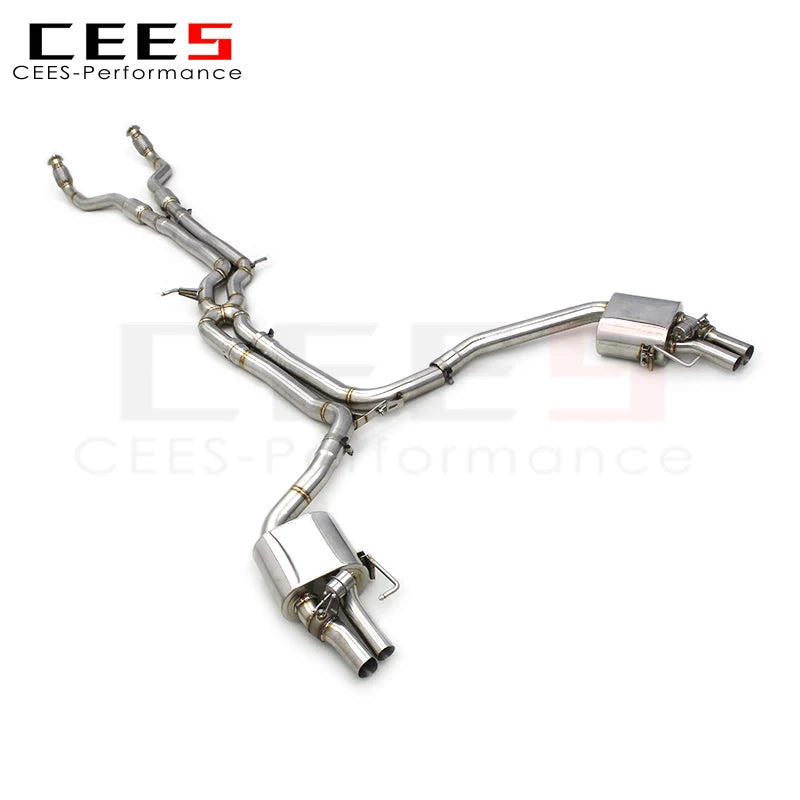 CEES Exhaust Stytem for Audi RS7 C7 4.0T 2013-2018 Stainless Steel Valvetronic Catback Muffler Exhaust Pipes