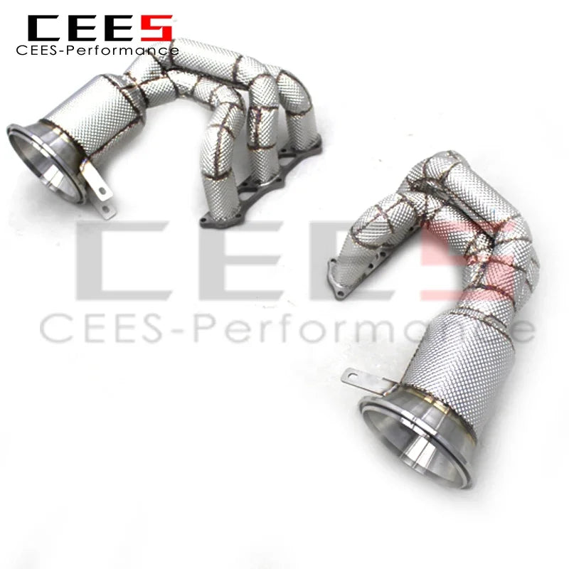 CEES Performance Engine Stainless Steel Turbo Exhaust manifold For Porsche 911 992 GT3 4.0 2017-2023 Downpipe with cat porsche 911 992 gt3 downpipe porsche 911 992 gt3 dowpipe 992 gt3 downpipe gt3 rs downpipe