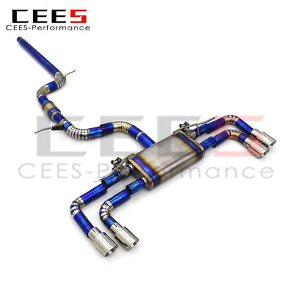 cees Catback Exhaust System for VW Golf MK7.5/7.5 GTI 2.0T 2015-2019  Performance Titanium Car Exhaust Pipe Muffler Assembly