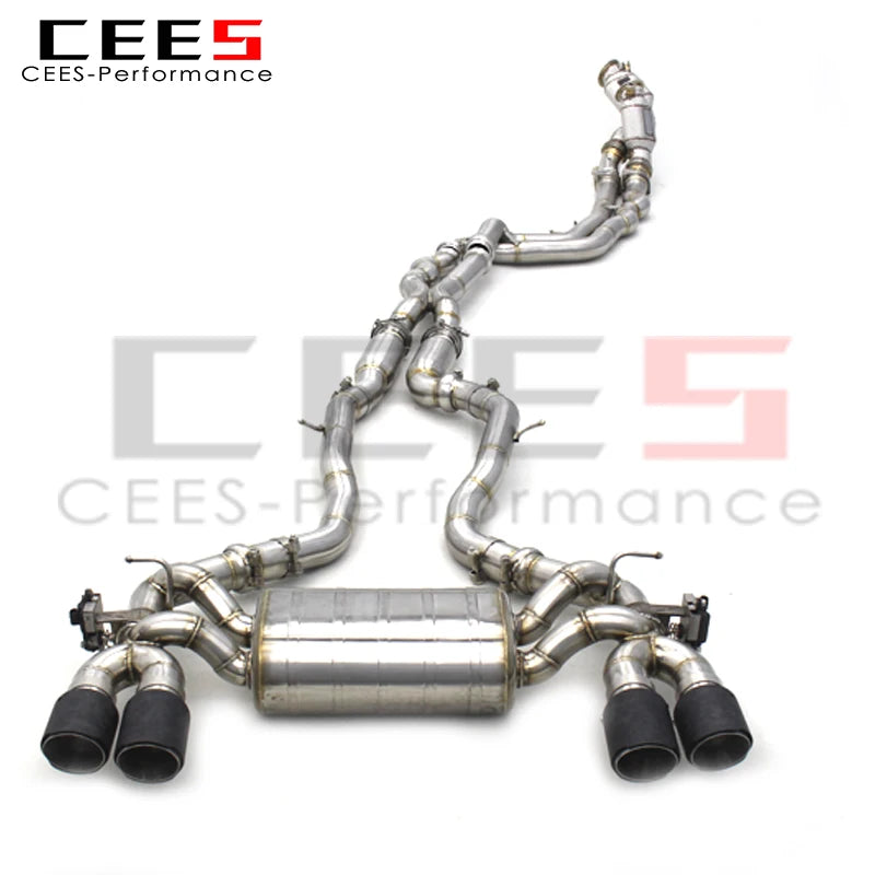 CEES Full Exhaust For BMW M2C/M2 Competition S55 F87 3.0T 2018-2023 Stainless Steel Catted Downpipe Valved Catback Exhasut Pipes