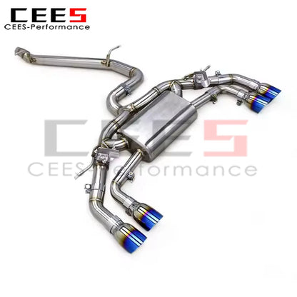 cees Tuning Catback Exhaust for VW GOLF 7/MK7/R/7R 2.0T 2014-2020 Muffler Exhaust System Stainless Steel Escape Exhaust Pipe