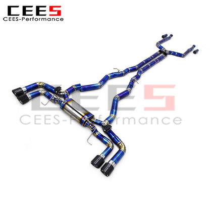 cees Catback Exhaust Pipes System for BMW M850/M850i 4.4TT G14/G15/G16 Alpina B8 2020-2023 Titanium Escape Exhaust Pipe Muffler