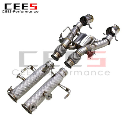 CEES Catback Exhaust Downpipe for Mclaren Artura 2021-2024 Titanium Exhaust Tips Stainless Steel Exhaust Pipe Muffler System