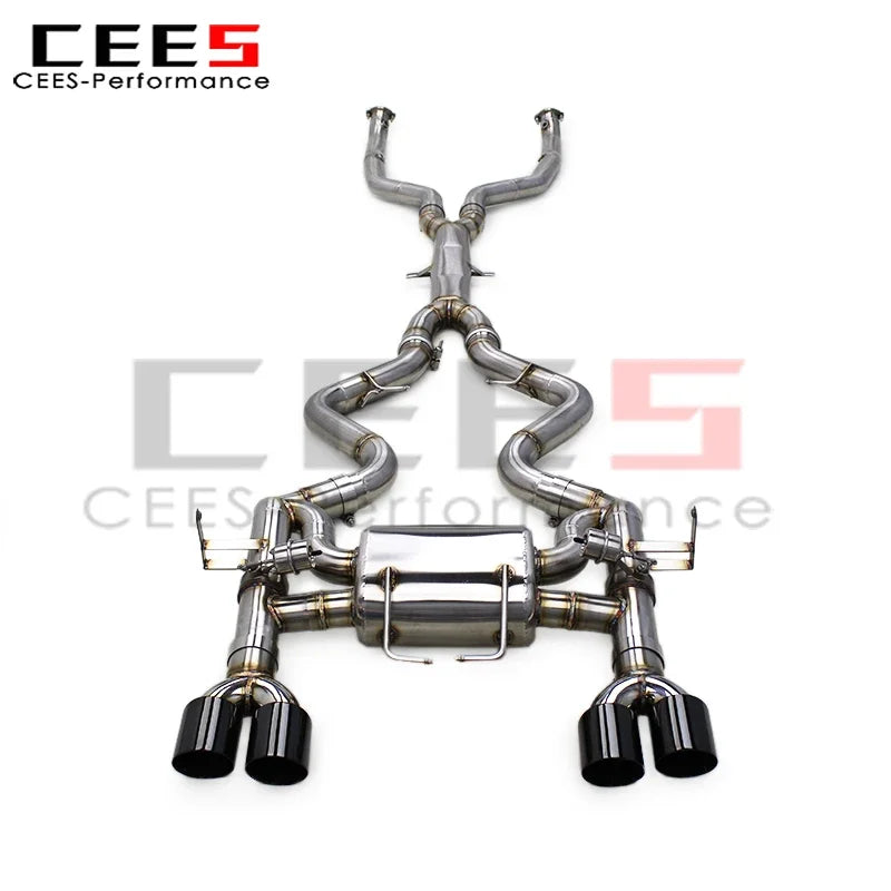 cees Stainless Steel Catback Exhaust Escape Car Exhaust Muffler for BMW M3 E90/E92/E93 4.0L 2008-2013 Black Tips Exhaust Pipes