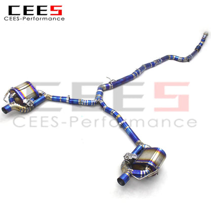 CEES Catback Exhaust Pipe Assembly for Mercedes-Benz E53 AMG W213 3.0T 2019-2023 Titanium  Escape Muffler Car Exhaust System