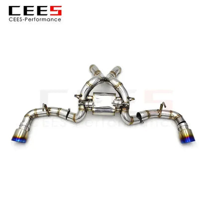 cees Titanium Catback Catalyst Downpipe for McLaren 570S/570GT 3.8T 2015-2019 Supersport Valved Axle Back Heat Shield Header