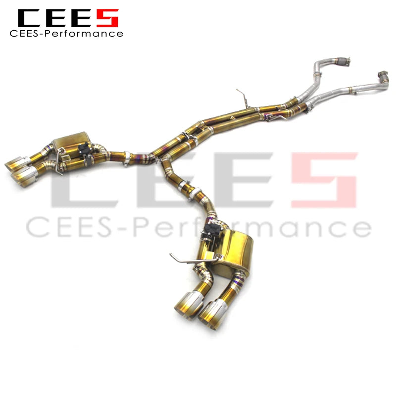 CEES Performance Valved Catback Exhaust System for Porsche Macan 2.0T 2014-2017 Titanium Exhaust Muffler Escape Pipes