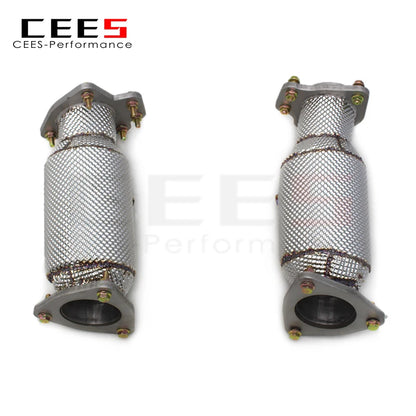 CEES CORVETTE C8 Performance Racing Exhaust Downpipe For Chevrolet CORVETTE C8 2019-2023 Stainless Steel Downpipe with catalyst