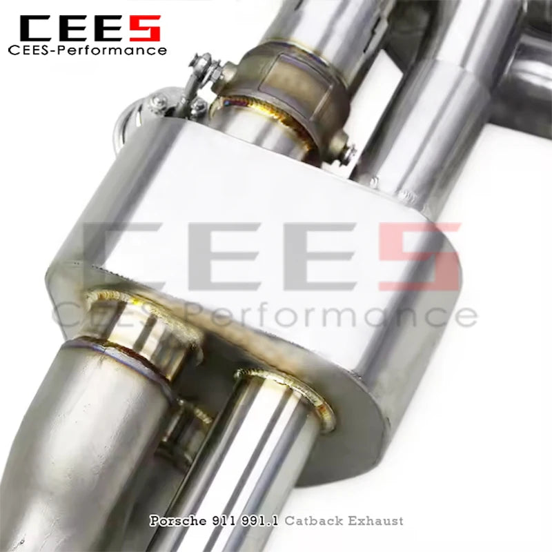 cees Stainless Steel Catback Exhaust Pipes for PORSCHE 911 991/991.1 3.4L Carrera 2011+ Motorsport Exhaust Muffler Escape System