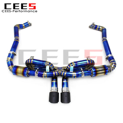 CEES Catback Exhaust for Porsche 718 Cayman/Boxster 2.0T 2016-2022 Upgrades GT4 Titanium Exhaust Pipe Muffler System
