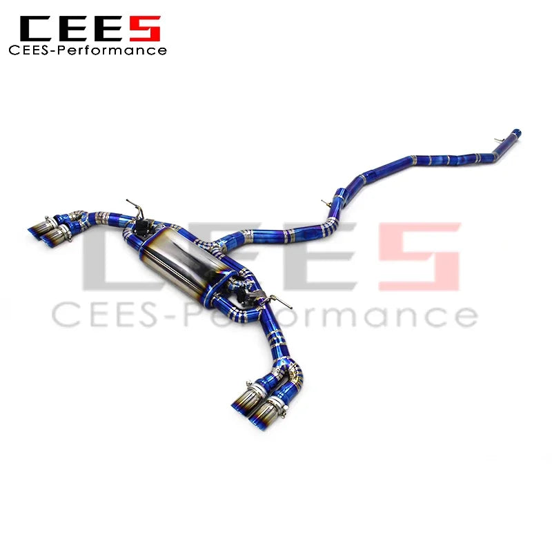 CEES Valvetronic Exhaust Catback System for BMW X6 F16 M40i 3.0T 2015-2019 Titanium Performance Exhaust Pipe Muffler